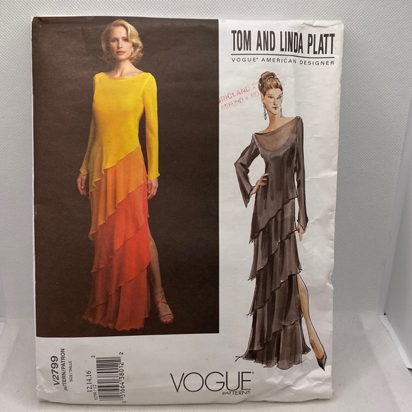 Vogue American Designer #V2799 Tom & Linda Platt Ladies Dress Pattern 12–14-16 - Picture 1 of 12
